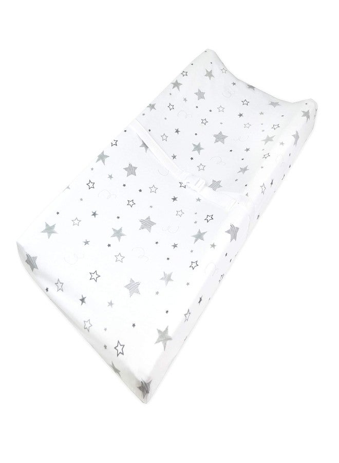 TL Care Printed 100% Cotton Knit Fitted Contoured Changing Table Pad Cover - Compatible with Mika Micky Bassinet, Super Stars, for Boys and Girls - Image 1